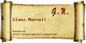 Glasz Marcell névjegykártya